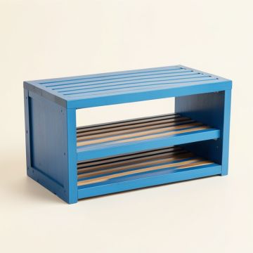 Cliff Crossing Shoe Storage Bench - Blue (synthetic illustration; no displayed measurements)