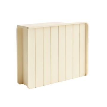 Elm Bluff Narrow Outdoor Storage Bench - Cream