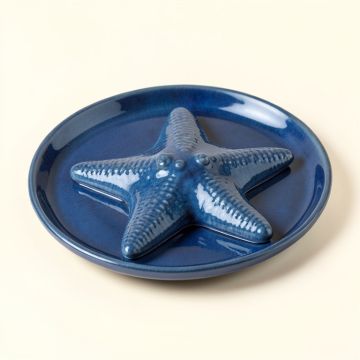 Star Fish Porcelain China Chips And Dip Platter (synthetic illustration; no displayed measurements)