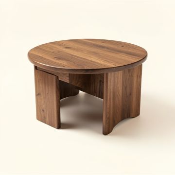 Davisson Solid Wood Drum Coffee Table (synthetic illustration; no displayed measurements)