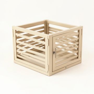 Hazel Bend Empty Furniture-Style Pet Crate - Beige (synthetic illustration; no displayed measurements)