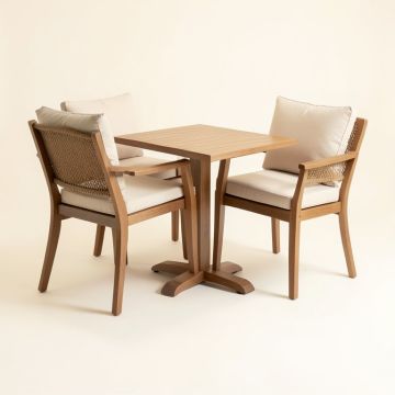 Edwards Square 2 - Person 25.79 '' Long Bistro Set With Cushions (synthetic illustration; no displayed measurements)