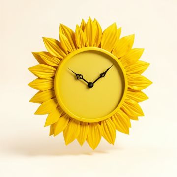 Oversized Bowerston Metal Sunflower 31 '' Wall Clock (synthetic illustration; no displayed measurements)
