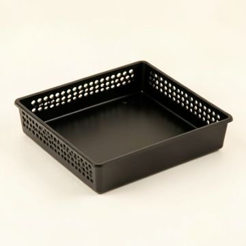 Slate Bluff Empty Under-Desk Cable Tray - Black (synthetic illustration; no displayed measurements)
