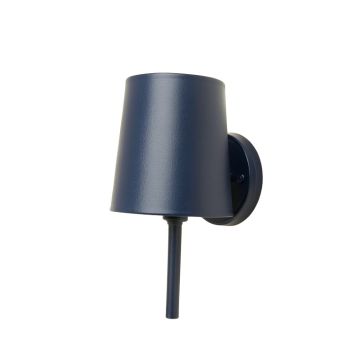 Aspen Dell Wall Sconce Mounted On A Plain Wall - Navy