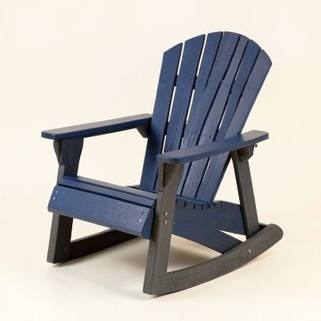 Tulare Solid Wood Rocking Adirondack Chair (synthetic illustration; no displayed measurements)