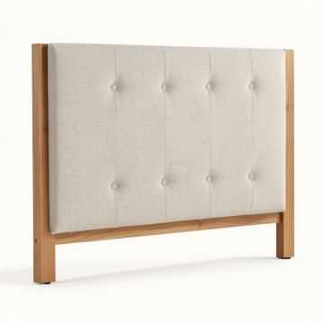 Nail Button Border Upholstered Panel Headboard (synthetic illustration; no displayed measurements)