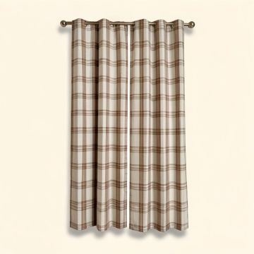 Jardine Plaid Sheer Grommet Single Curtain Panel (synthetic illustration; no displayed measurements)