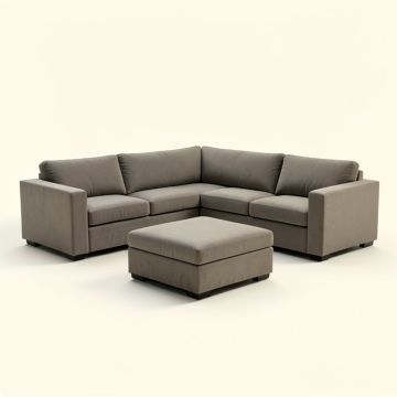 Bayard Right Hand Facing Modular Corner Sectional With Ottoman (synthetic illustration; no displayed measurements)