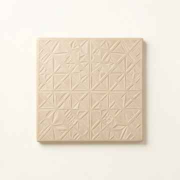 Alder Branch Uninstalled Square Decorative Tile - Beige (synthetic illustration; no displayed measurements)