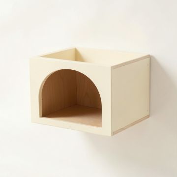 Willow Crest Wall-Mounted Cat Perch - Cream (synthetic illustration; no displayed measurements)