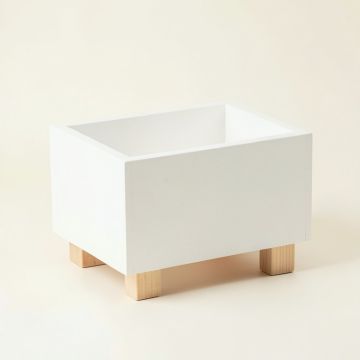 Linden Bend Empty Raised Planter - White (synthetic illustration; no displayed measurements)