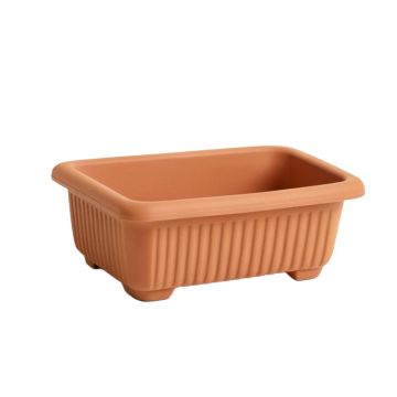 Lake Crossing Empty Railing Planter With Integral Brackets - Terracotta