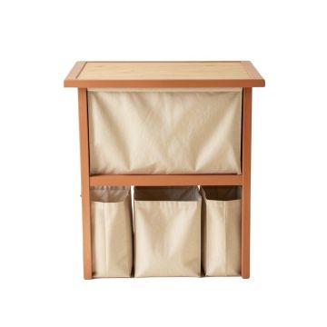 Glen Dale Laundry Sorting Station With Plain Removable Bags - Terracotta