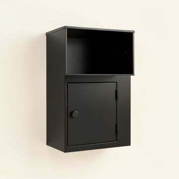 Aspen Branch Wall-Mounted Entry Cabinet - Black (synthetic illustration; no displayed measurements)