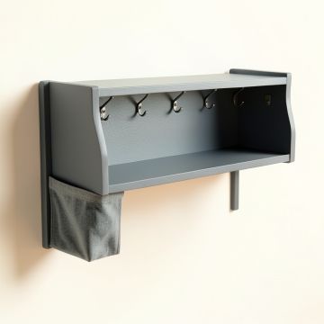 Birch Dale Wall-Mounted Entryway Organizer Shelf - Gray (synthetic illustration; no displayed measurements)