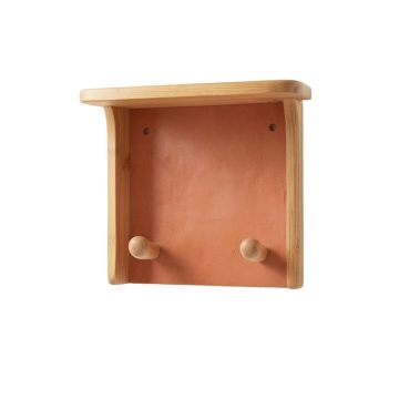 Sage Arc Wall-Mounted Entryway Organizer Shelf - Terracotta