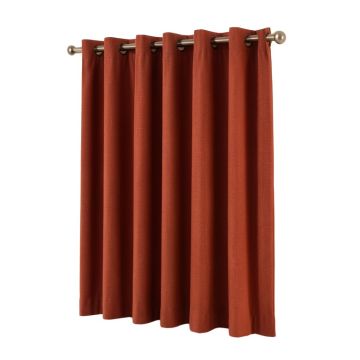 Magee Sateen Twill Solid Room Darkening Grommet Single Curtain Panel