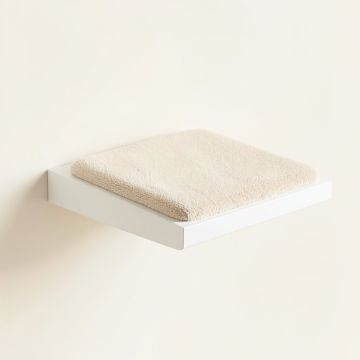 Slate Bluff Wall-Mounted Cat Perch - White (synthetic illustration; no displayed measurements)