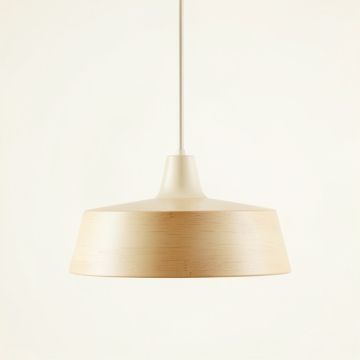 Laurel Bend Pendant Light Suspended From One Plain Cable - Cream (synthetic illustration; no displayed measurements)