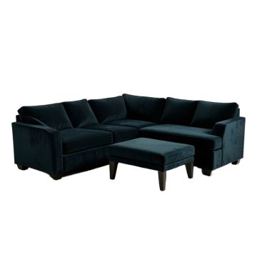Lylah 106.7 '' Wide Velvet Reversible Sleeper Corner Sectional With Ottoman