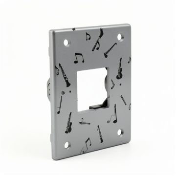 Music Note And Clarinet 1-Gang Toggle Light Switch Wall Plate (synthetic illustration; no displayed measurements)