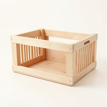 Vale Brook Empty Furniture-Style Pet Crate - Beige (synthetic illustration; no displayed measurements)