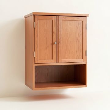 Pine Arc Wall-Mounted Laundry Cabinet - Terracotta (synthetic illustration; no displayed measurements)