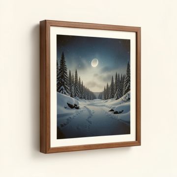 Untrodden Snow Within Three Miles Of Charing Cross By Andrew Mccallum - Picture Frame Print On Canvas (synthetic illustration; no displayed measurements)