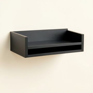 Clay Crossing Wall-Mounted Shelf - Black (synthetic illustration; no displayed measurements)