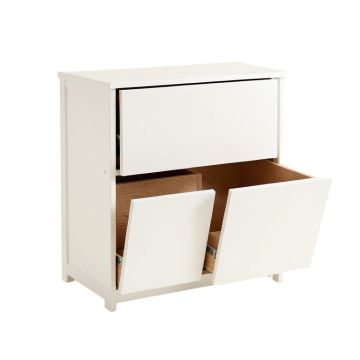 Reed Dale Freestanding Pull-Out Hamper Cabinet - White
