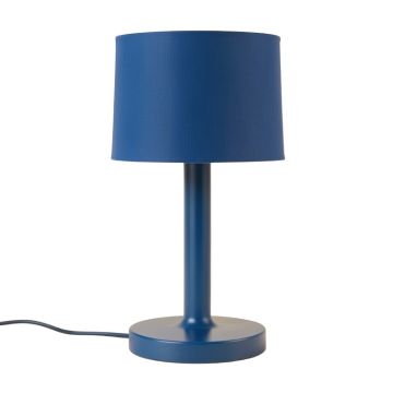 Cliff Brook Table Lamp With A Plain Fabric Shade - Blue