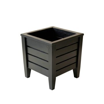 Holly Bluff Empty Raised Planter - Black