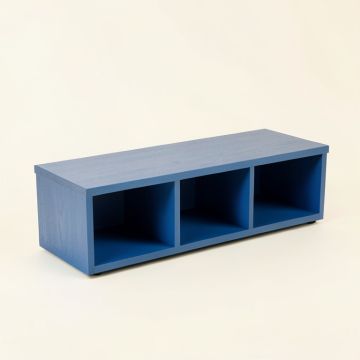 Slate Bend Shoe Storage Bench - Blue (synthetic illustration; no displayed measurements)