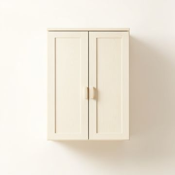 Aspen Bend Wall-Mounted Laundry Cabinet - Ivory (synthetic illustration; no displayed measurements)