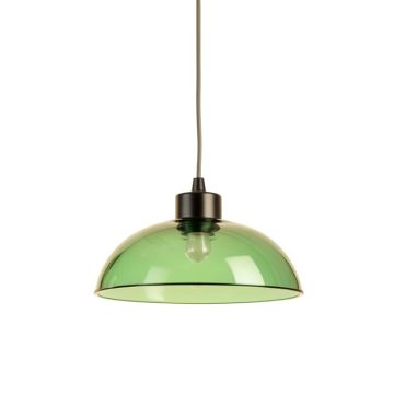 Linden Crossing Pendant Light Suspended From One Plain Cable - Green