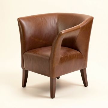 Marr Genuine Leather Upholstered Dining Chair (synthetic illustration; no displayed measurements)