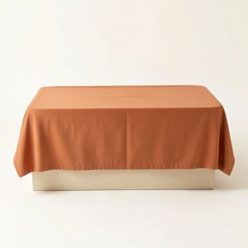 Cliff Branch Flat Bed Sheet - Terracotta (synthetic illustration; no displayed measurements)