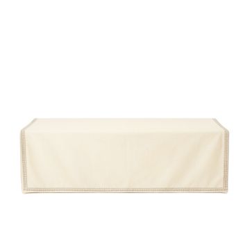 Hazel Edge Flat Bed Sheet - Cream