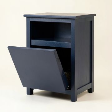 Heath Dell Freestanding Pull-Out Hamper Cabinet - Navy (synthetic illustration; no displayed measurements)