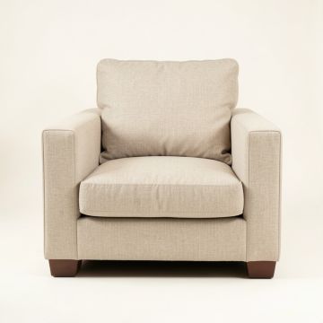 Maple Falls Upholstered Armchair - Beige (synthetic illustration; no displayed measurements)