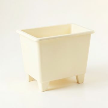 Flint Crest Empty Raised Planter - Cream (synthetic illustration; no displayed measurements)