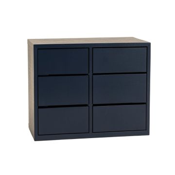 Shore Arc Small-Parts Storage Drawer Cabinet - Navy