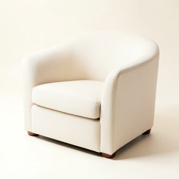 Bebi Upholstered Parsons Chair In Ivory (synthetic illustration; no displayed measurements)