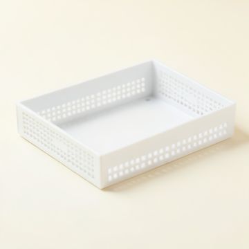 Juniper Bluff Empty Under-Desk Cable Tray - White (synthetic illustration; no displayed measurements)