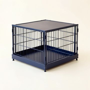 Lake Edge Empty Furniture-Style Pet Crate - Navy (synthetic illustration; no displayed measurements)