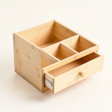 Maple Bend Empty Coffee-Station Organizer - Ivory (synthetic illustration; no displayed measurements)