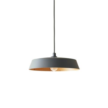 Slate Crossing Pendant Light Suspended From One Plain Cable - Gray