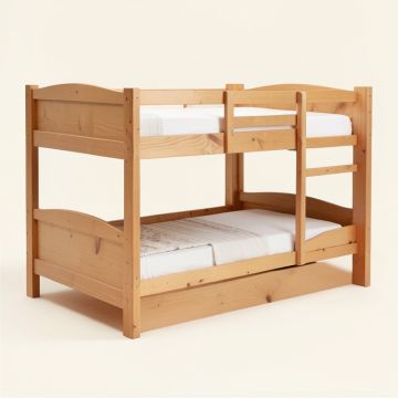 Callam Twin Over Twin Solid Wood Standard Bunk Bed (synthetic illustration; no displayed measurements)