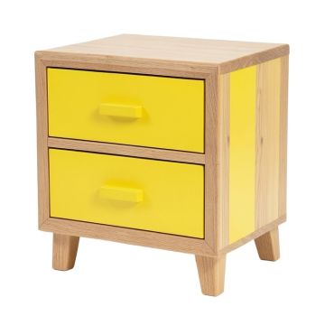 Ebonique 1 - Drawer Nightstand In Yellow